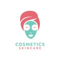 Cosmetics Skincare Facial Wash Woman Logo Design Royalty Free Stock Photo