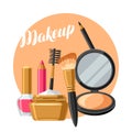 Cosmetics for skincare and makeup. Background for catalog or advertising