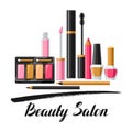 Cosmetics for skincare and makeup. Background for catalog or advertising