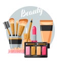 Cosmetics for skincare and makeup. Background for catalog or advertising