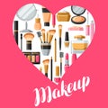 Cosmetics for skincare and makeup. Background for catalog or advertising