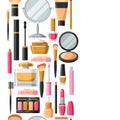 Cosmetics for skincare and makeup. Seamless pattern for catalog or advertising