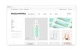 Cosmetics webstore site template mockup isolated, Royalty Free Stock Photo