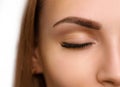 Permanent make up on eyebrows.