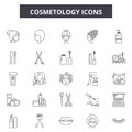 Cosmetology line icons, signs, vector set, outline illustration concept