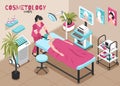 Cosmetology Procedure Isometric Composition