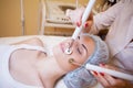 Cosmetology Spa woman doing procedures on the face Royalty Free Stock Photo