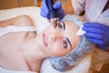 Cosmetology Spa woman doing procedures on the face Royalty Free Stock Photo