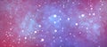 Cosmic abstract bright shiny festive saturated vivid magenta blue deep background with many stars and glow Royalty Free Stock Photo