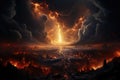 Cosmic Armageddon, Judgment Day of Planet Earth Royalty Free Stock Photo