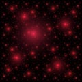 Cosmic background with red stars