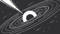 Cosmic Black Hole Vortex. Abstract Space Gravitational Power, vector design Generative AI Royalty Free Stock Photo