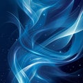 Cosmic blue waves starry background abstract swirling texture digital art Royalty Free Stock Photo