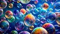 Cosmic Bubbles Multiverse in Soap Films Royalty Free Stock Photo