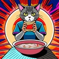 Cosmic Cat: A Psychedelic Ramen Feast