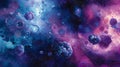 Cosmic Cellular Structures Drifting Through Nebulae Royalty Free Stock Photo