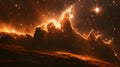Cosmic Cliffs Nebula, Fiery Orange Starscape Good Resolution Stock Photo Royalty Free Stock Photo