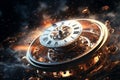 Cosmic clock ticking in synchrony with the ebb Royalty Free Stock Photo