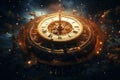 Cosmic clock ticking in synchrony with the ebb Royalty Free Stock Photo
