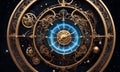 Cosmic Clock Unveiling Time in Space AI Generated