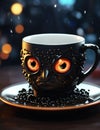 Cosmic Coffee Mug Encounter: Intricate Persona 5 Creature World in Ultra-Detailed Art