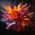 Cosmic Color Eruption - Intense Abstract Phenomenon. AI generation