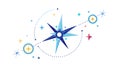 Cosmic Compass Star Navigation Icon, Universal Direction Symbol Vector Design Generative AI Royalty Free Stock Photo