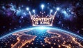 Cosmic Convergence Digital Data Streams Forming Content is King Constellation Crown