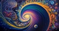 Cosmic Convergence in a Multiverse: A Surrealistic Journey Made with Generative AI
