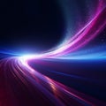Cosmic dance of vibrant light streaks in space, Generative AI Royalty Free Stock Photo