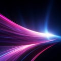 Cosmic dance of vibrant light streaks in space, Generative AI Royalty Free Stock Photo