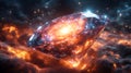 Cosmic Diamond Fire Galaxy Nebula Space Royalty Free Stock Photo