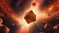 Cosmic Dice in Space Royalty Free Stock Photo