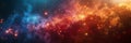 Cosmic display of stars and nebulae across a galaxy. A gradient of blue to red hues in deep space. Concept of universe Royalty Free Stock Photo