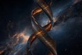 Cosmic DNA Helix in Space Royalty Free Stock Photo