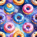 Cosmic Donuts Galaxy Pattern Royalty Free Stock Photo