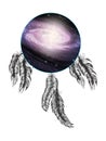 Cosmic Dreamcatcher design Royalty Free Stock Photo