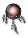 Cosmic Dreamcatcher design Royalty Free Stock Photo