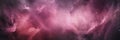 Cosmic Dreamscape Banner with Pink Nebula and Stars, generative AI