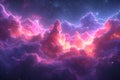 Cosmic Dreamscape with Stars and Nebula Clouds. Concept Astrology, Night Sky, Galaxy Colors, Dreamy Royalty Free Stock Photo