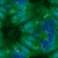 Cosmic Dyed Art. Aquarelle Textile. Colorful Dyed Illustration. Deep Colors Textile. Tie and Dye. Floral Emerald Print. Magic