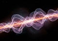 Cosmic Energy Wave in Space: Abstract Nebula with Orange and Pink Glow Royalty Free Stock Photo