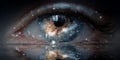 Cosmic Eye GalaxyInspired Vision Art Royalty Free Stock Photo