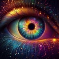 Cosmic eye watching everything in the universe Royalty Free Stock Photo
