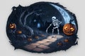 Cosmic Fantasy: Skeletons and Spiders in Halloween