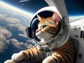 Cosmic Feline: Captivating Cat in Aerospace Photography