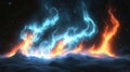 Cosmic Fire & Ice: Celestial Energy Royalty Free Stock Photo