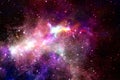 Cosmic galaxy spiral background - starry sky haziness backdrop - interstellar world space