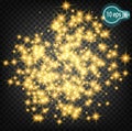 Cosmic glow, Christmas star. In distant space. Concept design for star nebulae isolated on a transparent background. Illustration Royalty Free Stock Photo