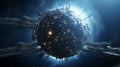 The Cosmic Harvest: Dyson Sphere Harnessing Solar Energy